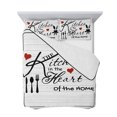 thumbnail image 7 of Kitchen Tableware Full Size Down Alternative Comforter, Lightweight Comforter Quilt Bedding Set with Pillow Shams Red Love Heart Black Words Vintage All Seasons Bed Comforter Duvet Insert 78"x90", 7 of 7