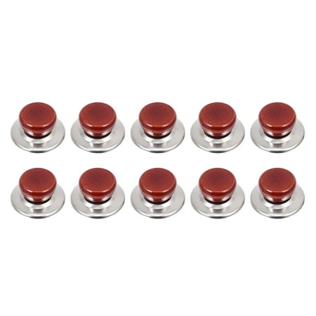 

Kettle Grip Solid Wood Pot Bead Universal Kitchen Cookware Lids Knob Stainless Cap Handle 10 Sets