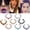 Gold, variant on Women's Fashion Punk Rhinestone Inlaid U-shaped Fake Septum Clicker Nose Rings