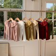 thumbnail image 2 of Blusa de primavera para niños, camisa básica con dobladillo con volantes y cuello de muñeca para niñas, camiseta de manga larga, ropa para niños con capa interior de moda, 2 of 6