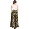 thumbnail image 2 of Sakkas Asma Convertible Traditional Wax Print Adjustable Strap Maxi Skirt | Dress - 1136- BlueYellow - One Size Regular, 2 of 5
