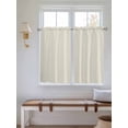 thumbnail image 2 of Cream Solid Color Living Room Curtains 2 Panel, Aesthetics Contemporary Luxury Cafe Window Treatment, Farmhouse Bedroom Bathroom Kitchen Curtains Drapes 104"x45", 2 of 6