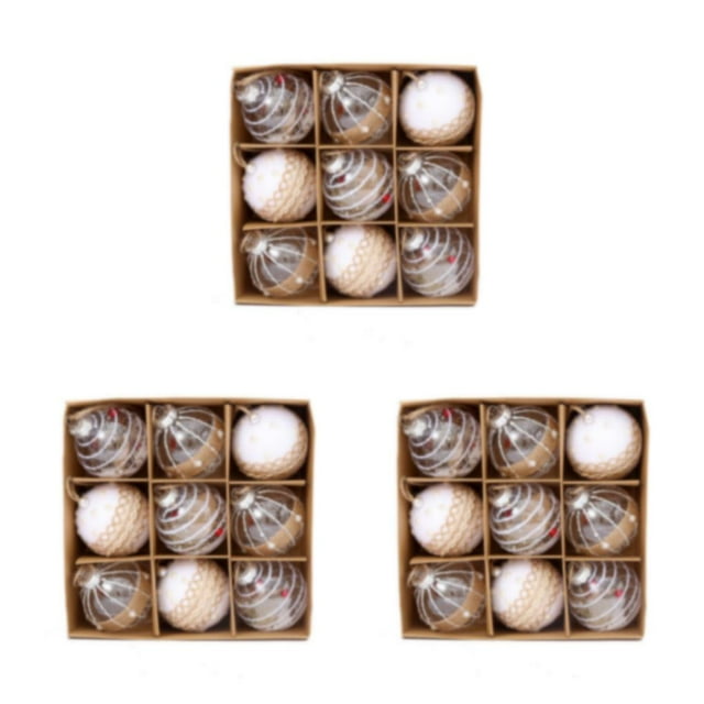 Thinsony Christmas Ball Ornament Set Tree Trinket Collection For Festive Decorations Christmas Decorations ABS Christmas Hanging 2 3Set