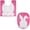 Pink, variant on Dalrosia Easter Bunny Bathroom Rugs Sets with Toilet Lid Cover Non Slip Soft Washable Bath Rugs and Mats Set