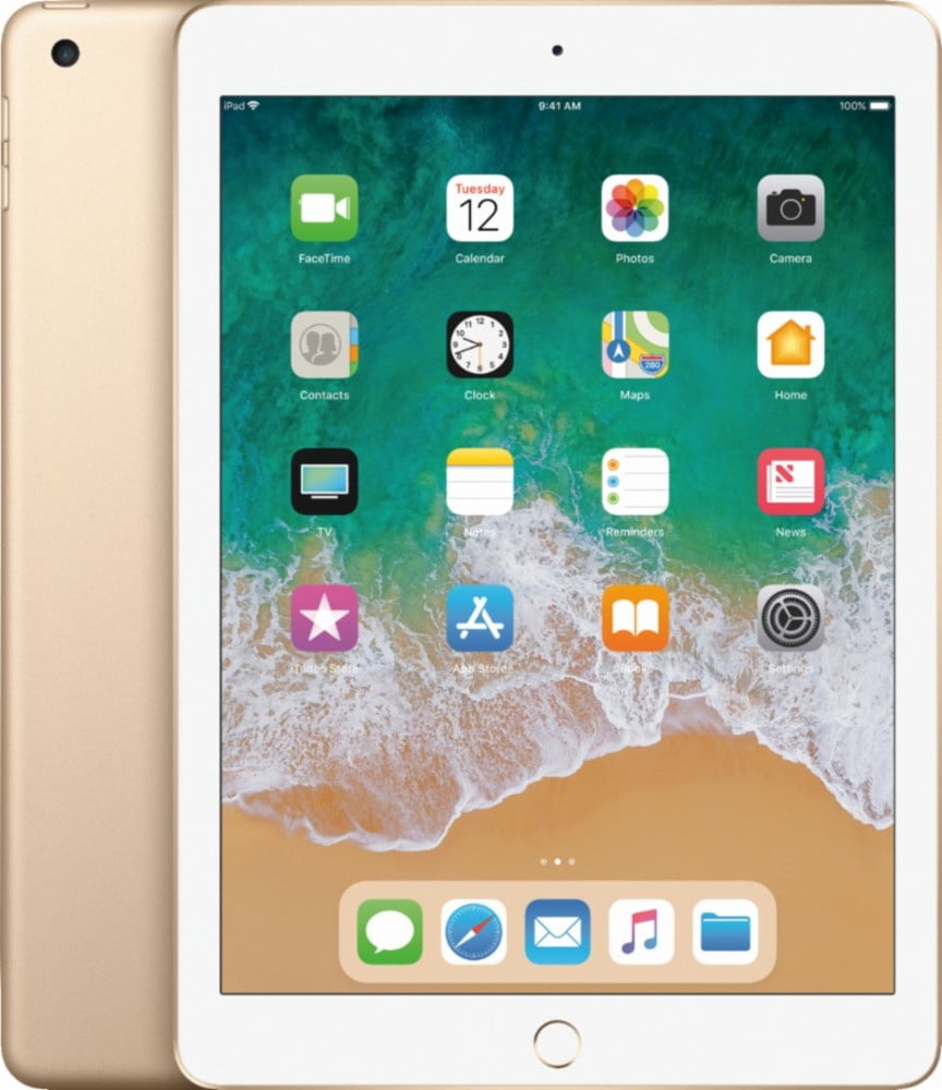 Restored 2017 Apple iPad Wi Fi 128 GB Gold (5th Generation) (Refurbished)