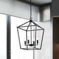 thumbnail image 5 of Warehouse of Tiffany Buelex 4 Light 16 inch Matte Black Lamp Post Lantern Style Iron Chandelier, 5 of 5