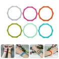 6Pcs Silicone Wristbands Rubber Band Bracelet for Sports Teams Games
