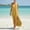 Yellow, variant on ClodeEU Women's Halter Neck Sleeveless Backless Maxi Dress,Beach Vacation Summer Dress with Slit Beige,Women's Plus L