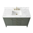thumbnail image 6 of Vanity Art 48" Double Door Bathroom Vanity with Sink, Freestanding Storage Cabinet with Engineered Marble Top, Flip Down Tray, Drawer, and Shelf, 6 of 8