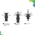 thumbnail image 5 of 4 Pack WC Vis Charnières de Toilettes Boulon Expansion Caoutchouc Top Écrous Fixations à Vis Fixer WC Raccords à Trous Borgnes, 5 of 5