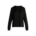 thumbnail image 6 of Joyspun Women's Cozy Lounge Collection Hacci Knit Sleep Top with Long Sleeves, Sizes XS-3X, 6 of 6