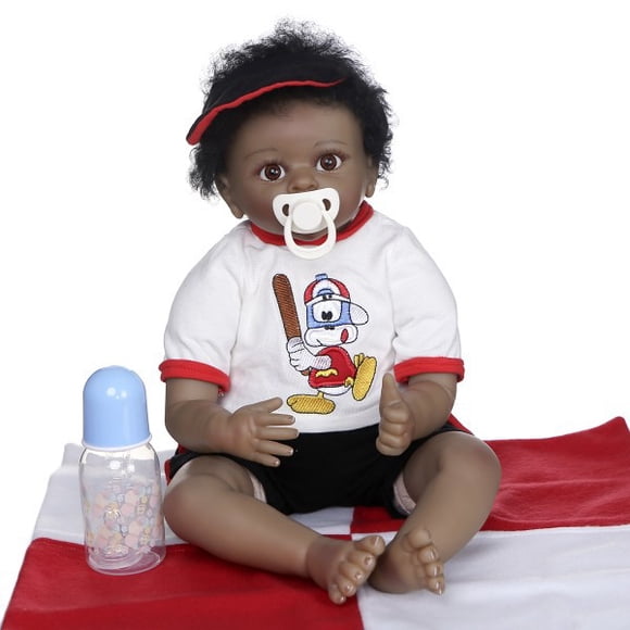 22 inches Reborn Dolls Vinyl Soft Silicone Cloth Body Real Life Dolls Handmade Gifts for Kids Toddler Dolls Newborn Reborn Christmas Toys A20
