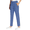 Blue, variant on Women's Ice Silk Straight Leg Pants, Comfortable and Breathable Casual Trousers for Daily Relaxed Wear, Solid Color Soft Fabric for All-Day Ease Black L