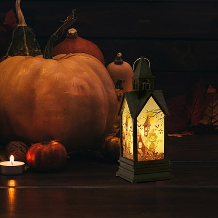 

PeiBai Halloween Led Candle Lights Battery Operated Hanging Retro Lantern Ornaments Porch Party Halloween Decoration