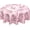 Pink, variant on Blue Christmas Tablecloth Round 60 Inch Winter Woodland Deer Pine Snowflake Tree Decoration Table Cloth Washable Fabric Christmas Table Cover for Dining Kitchen Holiday Party Picnic Home Outdoor Decor