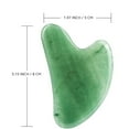 thumbnail image 3 of Anti Aging Nephrite Gua Sha Jade, Rose Quartz Stone Face Board, Skincare Tool, Heart Shaped Face Scraping Board Massage Stick Facial Beauty Scraping Board, Green, 3 of 9