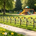 thumbnail image 4 of Summercome Butterfly Decorative Garden Fence, 16.5''H x 11.8''W Animal Barrier Border Butterfly Flower Design Metal Arch Garden Fence Border for Spring Outdoor Patio Yard Landscape Decoration, 4 of 6