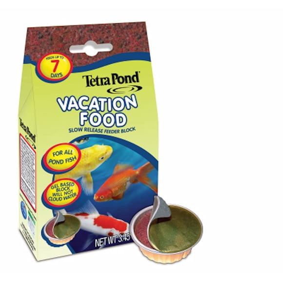 (Paquete de 4) Bloque Alimentador de Liberación Lenta TetraPond Vacation Food 96 ml