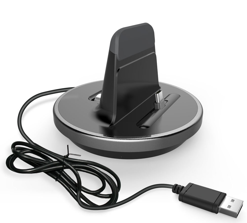 Blackberry Key2 Charger Cradle, KiDiGi [Omni] Black Desktop Charge/Sync
