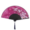 thumbnail image 1 of Ventilador plegable del partido del verano del patrón de cosecha de flores de baile Artesanía el monedero del regalo, 1 of 3