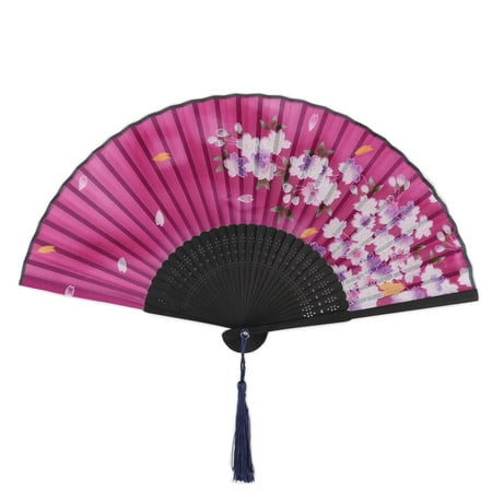 

Summer Party Dancing Flower Pattern Vintage Handcraft Purse Gift Folding Fan