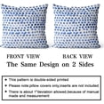 thumbnail image 2 of Polka Dot Pillow Covers Set of 2 Sky Blue Cream Throw Pillows 20x20 in Outdoor Boho Design Brush Strokes Decorative Pillowcase Square Cushion Cover Linen Pillow Case for Home Sofa Couch Bed, 2 of 6