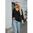 thumbnail image 3 of Women's casual loose slimming basic style versatile long sleeved T-shirt, 3 of 5