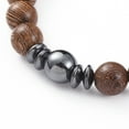 thumbnail image 3 of 50pcs Unisex Wood Beads Stretch Bracelets with & Beads Non- Hematite Beads 2-1/4 inch(5.6cm), 3 of 5