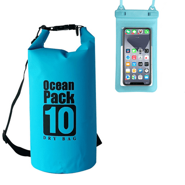 Floating Waterproof Dry Bag Backpack 10L&Waterproof Phone Bag,Roll Top Sack Keeps Gear Dry for Kayaking,Rafting, Boating,Swimming