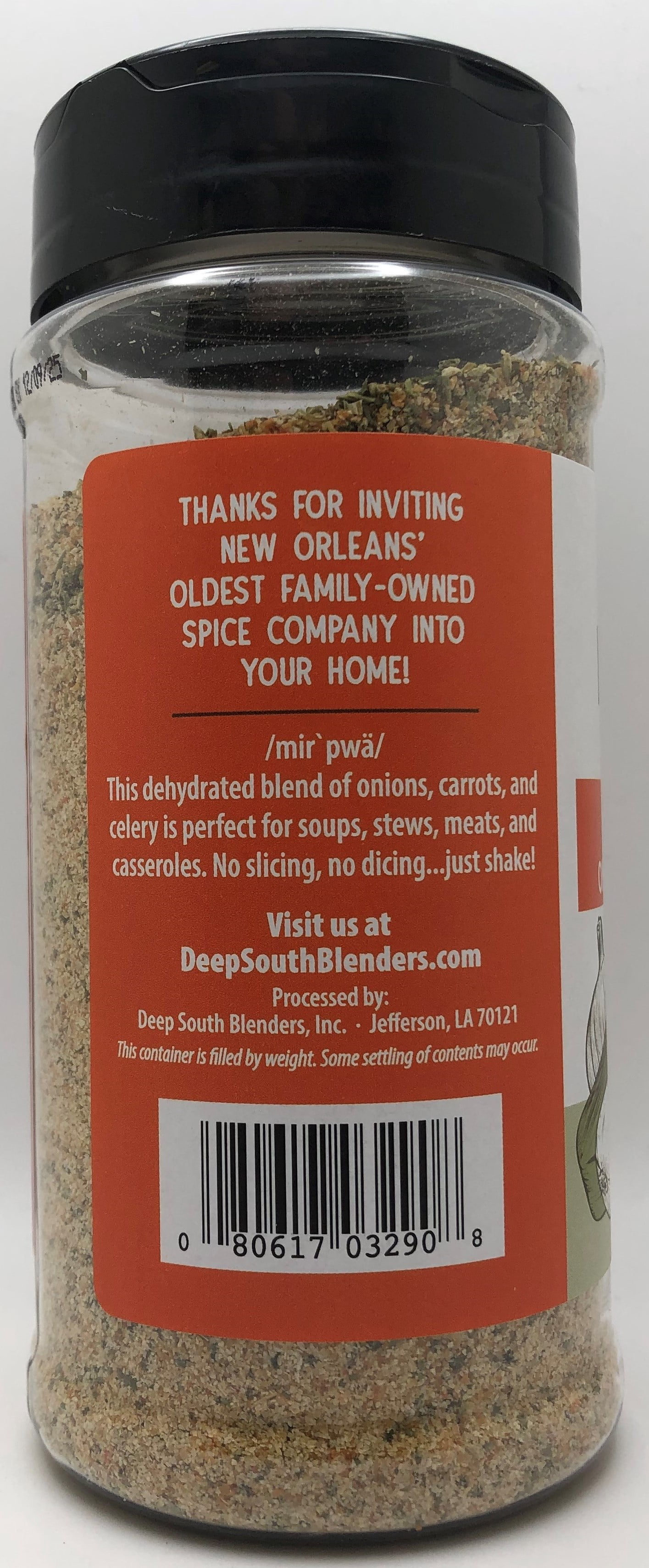 Deep South Mirepoix 8.4 Ounces Mixed Spices
