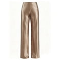 thumbnail image 6 of Dwellite Pants for Women Satin Wide Leg Dress Pants Waistband Casual Long Flowy Loose Trousers 2026 Champagne XL, 6 of 6