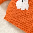 thumbnail image 6 of 2-3 Years Toddler Girls "Spooky" Ghost Pumpkin Embroidered Knit Sweater,Halloween Pullover, 6 of 9
