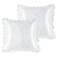 thumbnail image 1 of Unique Bargains Retro Satin Ruffle Pillowcases Envelope Closure 2pcs, 1 of 8