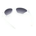 thumbnail image 4 of Womens 90s Sport Fashion Triangular Shape Wrap Plastic Sunglasses White - Smoke, 4 of 4