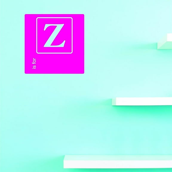 Custom Decals Z Is For Alphabet Letter Wall Art Size: 18 X 18 Inches Color: Multi