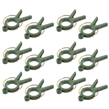 

12 Pcs Garden Clips Plants Climbing Vine Flower Pp Chrome