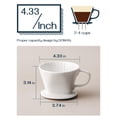 thumbnail image 3 of Cafetera para verter DOWAN, cerámica blanca no eléctrica, 3 of 7