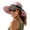 Pink-grey, variant on Womens Sun Hat with Ponytail Hole Beach Hiking Summer Wide Brim UPF 80+ Outdoor Protection Foldable Bucket Hat