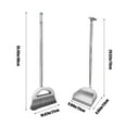 thumbnail image 4 of mtvxesu Vertical Storage Broom And Dustpan Set With Scraping Teeth, Lightweight Cleaning Tool For Home, Apartments, Rvs, 35.43 Inches, White/Coffee, 1 Piece Mop Broom Set Dust Pan And, 4 of 7
