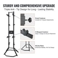 thumbnail image 5 of Freestanding Vertical Bike Rack for Garage, Heavy Duty Steel Bike Storage Stand, Adjustable Gravity Wall Mount Holds 4 Bikes Up to 260 lbs, Easy Assembly, Black – Indoor Outdoor Use, 5 of 11