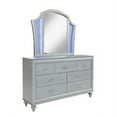 thumbnail image 2 of Atlin Designs Queen 5 Piece LED Bedroom Set in Silver finished with Wood, 2 of 9