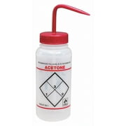 Sp Scienceware Wash Bottle,Std 16 oz,,Acetone,Red,PK6  F11646-0622