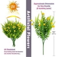 thumbnail image 2 of HESHENG Artificial Flowers for Outdoors, 8 Bundles Artificial Outdoor Plants UV Resistant Fake Plastic Flowers for Hanging Planter, Window Box Pot (Yellow), 2 of 14