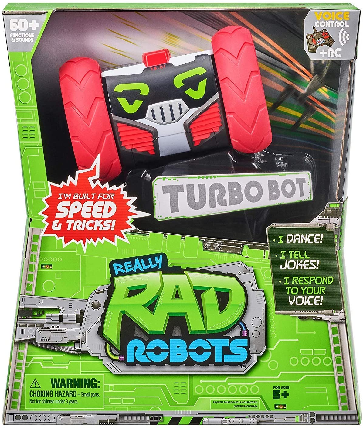 Really RAD Robots - Electronic Remote Control Robot with Voice Command - Built for Speed and Tricks - Turbo Bot - image 2 of 8