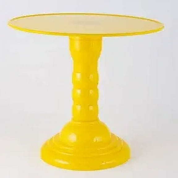 Grupo Mirandinha - Adjustable Plastic Cake Stand - 4 Heights, Elegant & Reusable - Yellow Design