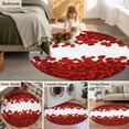 thumbnail image 5 of Round Rugs 3Ft, Red Rose Petals Round Area Rug Washable Indoor Throw Carpet, Valentine's Day Flowers Romance Small Non Slip Circle Rug for Bedroom Living Room Home Decor Aesthetic, 5 of 8