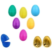 Easter Egg Hunt Pack 38 Piece Pastel Golden Fillable Plastic Eggs for Basket Stuffers Prizes Party Decorations