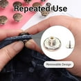 thumbnail image 5 of XD4-20 Sets Replacement Pants Buttons No Sew Metal Jean Buttons Kit for Heavy Duty Denim Repair Suspender Buttons with Rivets for Blue Jeans Mens Women Denim Pants*04, 5 of 7