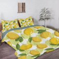 thumbnail image 2 of Lemon Green Leaves Funda Nórdica Queen 90 x 90 en Microfibra Lavada Ultra Suave, 2 of 8