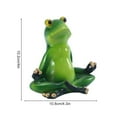 thumbnail image 2 of AMERTEER Green Frog Statue Yoga Frog Garden Decor Statues, 2 of 15